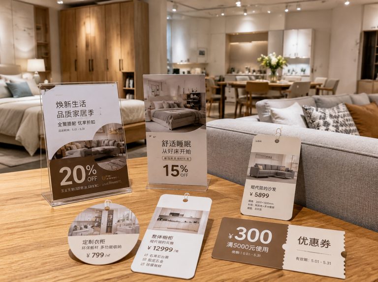 昌江区家具门店单页海报与吊牌